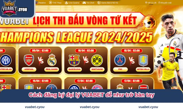 dai ly vuabet 4 Cách đăng ký đại lý VUABET dễ như trở bàn tay