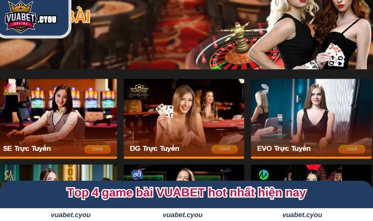 game bai vuabet 3 Top 4 game bài VUABET hot nhất hiện nay