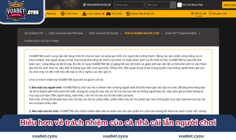 Hiểu hơn về trách nhiệm của cả nhà cái lẫn người chơi