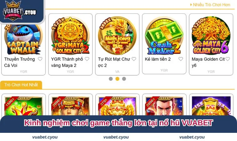 no hu vua bet 4 Kinh nghiệm chơi game thắng lớn tại nổ hũ VUABET