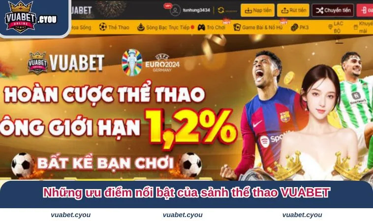 the thao vuabet 3 Những ưu điểm nổi bật của sảnh thể thao VUABET